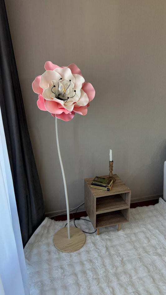 Fiore Rosa e Bianco da Terra — GlowBlooms, fatto a mano a Collesalvetti