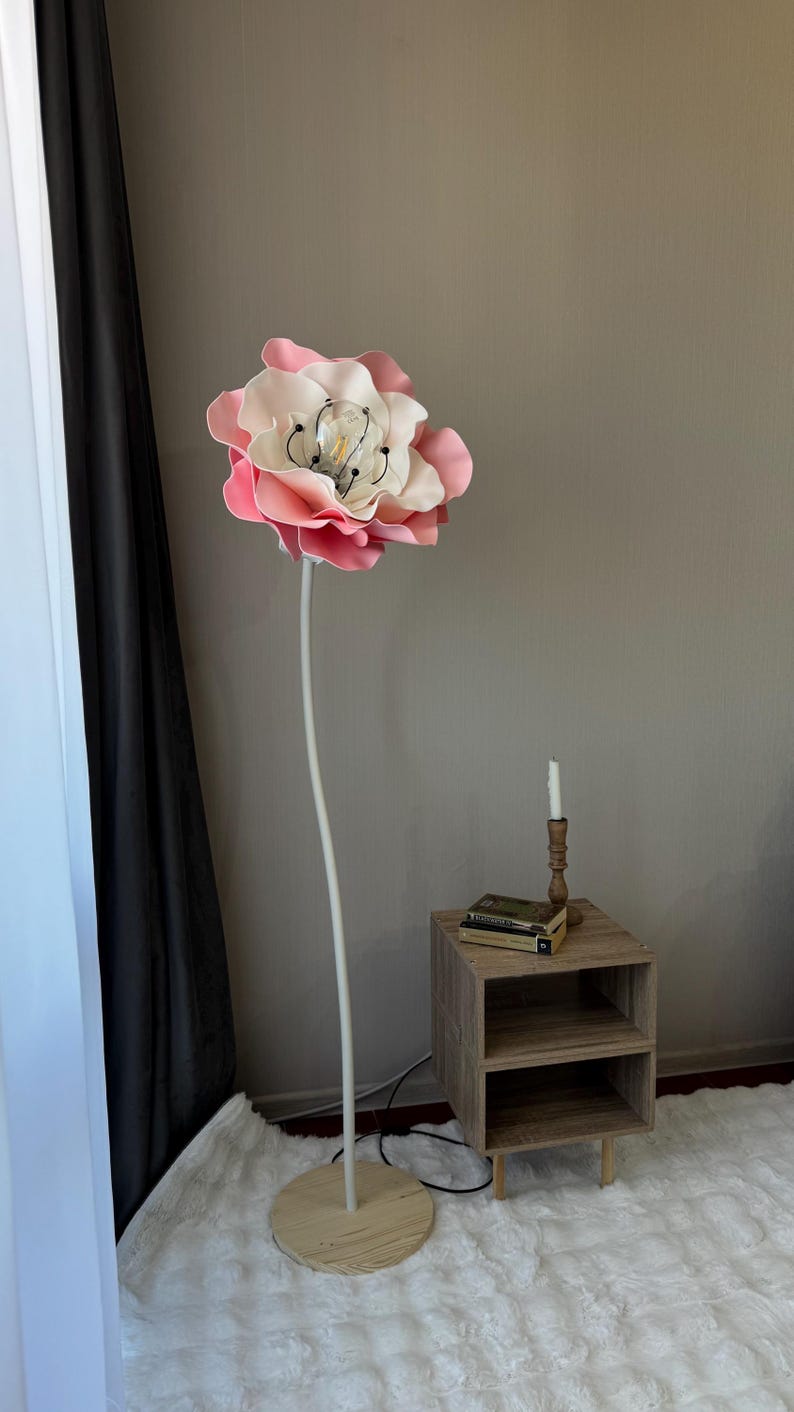 Fiore Rosa e Bianco da Terra — GlowBlooms, fatto a mano a Collesalvetti