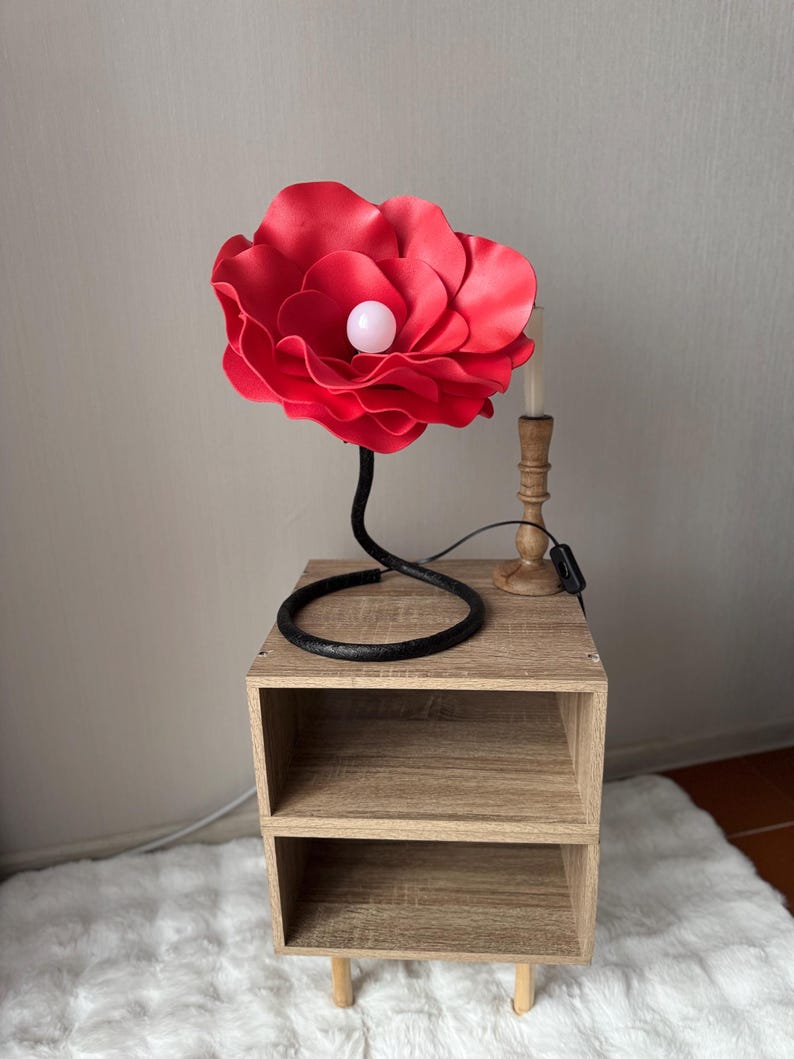 Rosa rossa romantica — GlowBlooms, fatto a mano a Collesalvetti