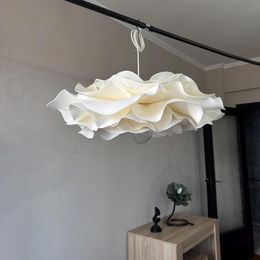 Lampadario Fiore Bianco — grande — GlowBlooms, fatto a mano a Collesalvetti
