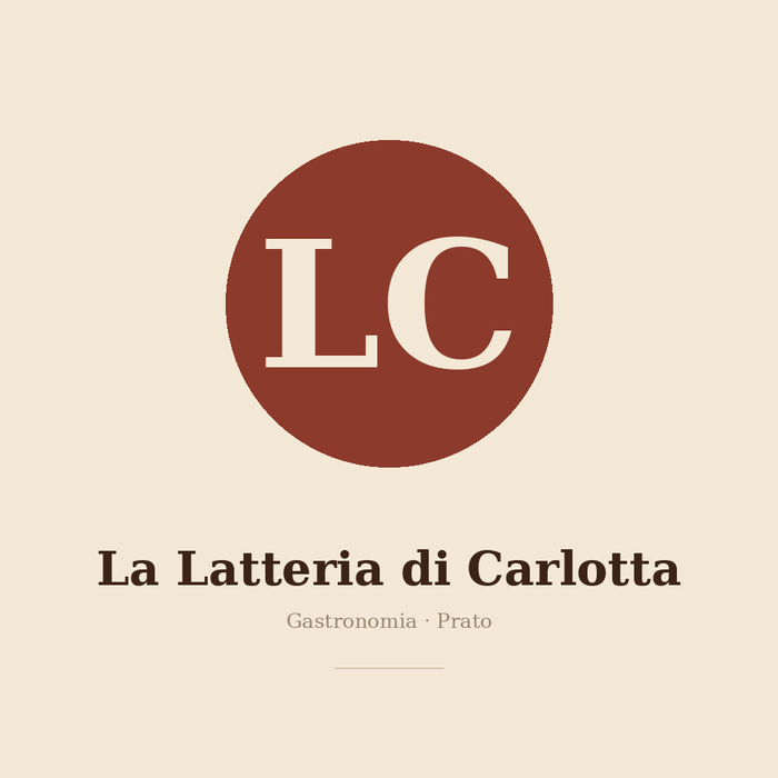 Il monogramma LC de La Latteria di Carlotta: gastronomia, Prato