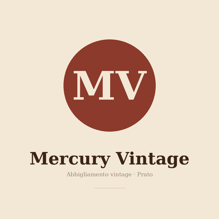 Il monogramma MV di Mercury Vintage: abbigliamento vintage, Prato