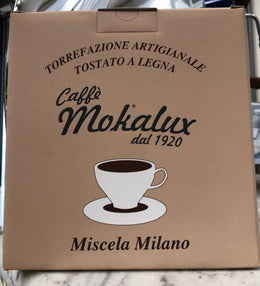 La scatola di cartone della Miscela Milano vista di fronte
