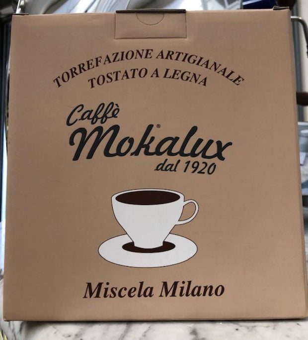 La scatola di cartone della Miscela Milano vista di fronte