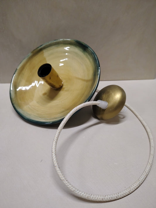 Lampada azzurra, dettaglio dello smalto