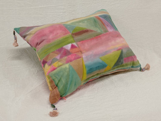 Cuscino Klee dipinto a mano su cotone