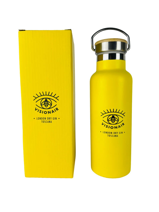Visionair London Dry Gin nella borraccia termica gialla