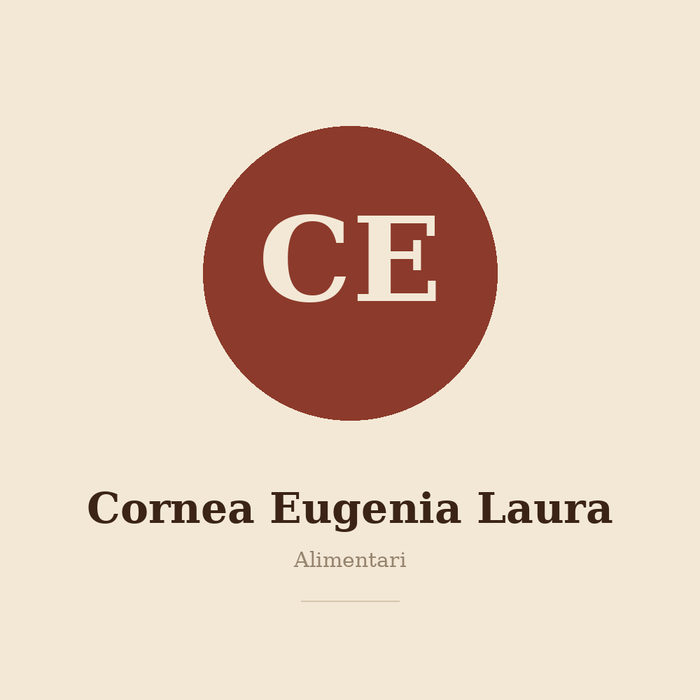 Il monogramma CE di Cornea Eugenia Laura: alimentari