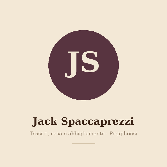 Il monogramma JS di Jack Spaccaprezzi: tessuti, casa e abbigliamento, Poggibonsi