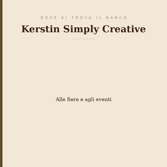 Where to find the Kerstin Simply Creative stall: at fairs and events