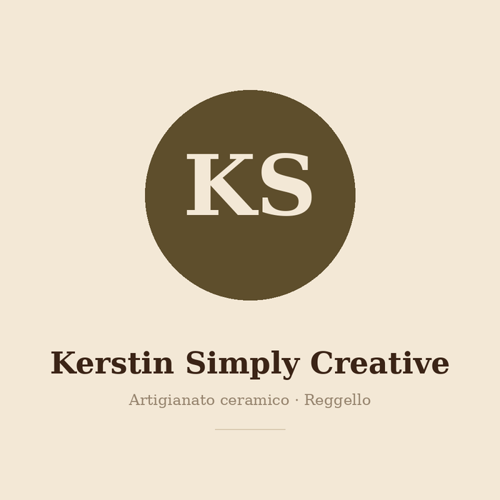 Il monogramma KS di Kerstin Simply Creative: artigianato ceramico, Reggello