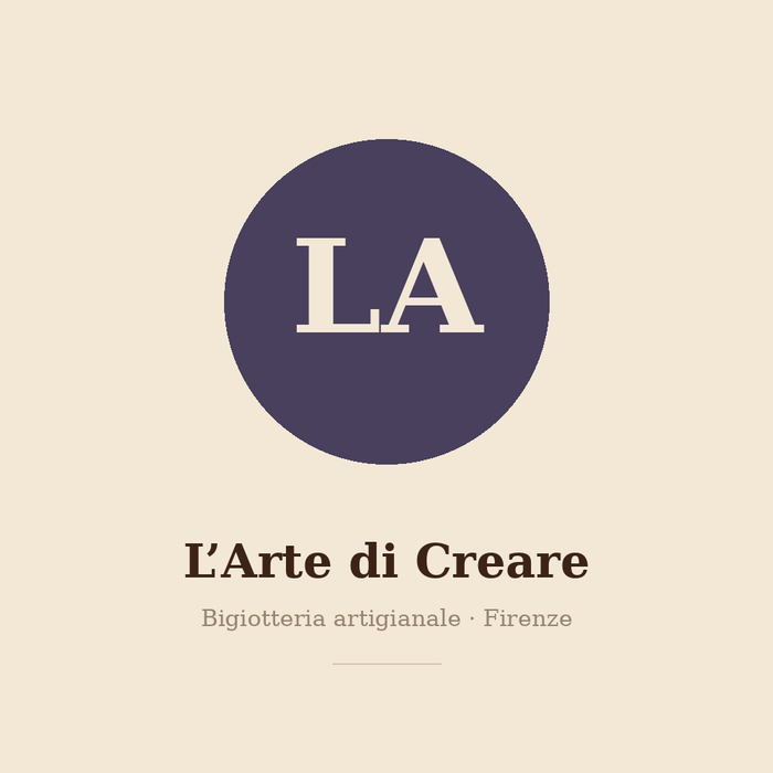 Il monogramma LA de L'Arte di Creare: bigiotteria artigianale, Firenze