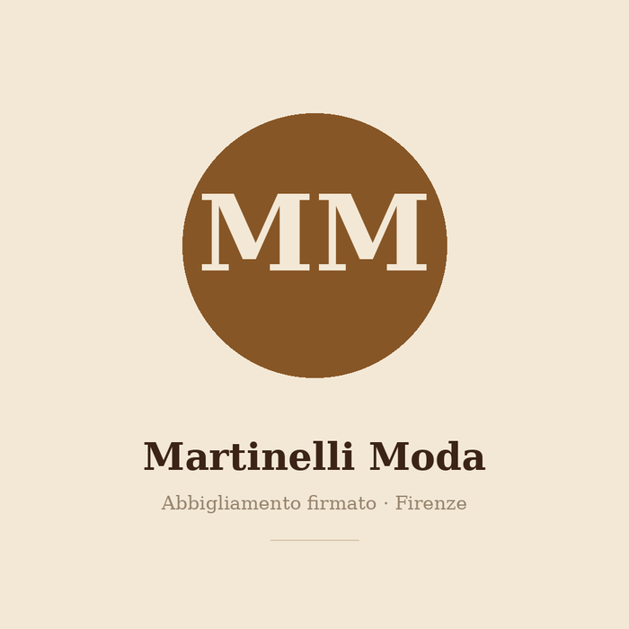 Il monogramma MM di Martinelli Moda: abbigliamento firmato, Firenze